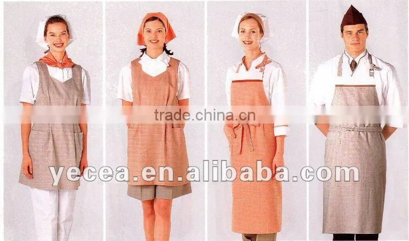 HOT selled 65%cotton&35%polyester kitchen housekeeping apron