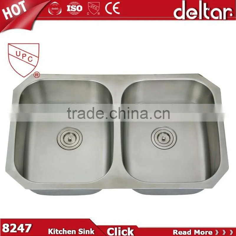 Topmount Kitchen Sink, CUPC Kitchen Sinks, Double Kitchen Bowl with Trap Matt Finish