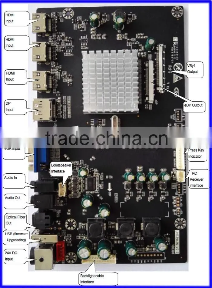 UHD 4K x2K 4096* 2160 resolution LCD eDP & V by one Monitor Driver Board