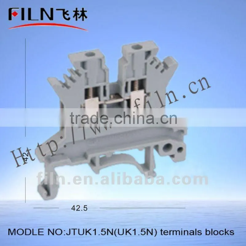 White color screw type JTUKK5 busbar terminal block