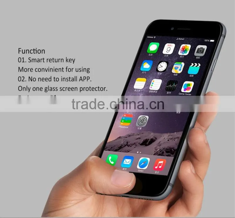 0.26mm 9H Smart Touch Tempered Glass Screen Protector for iPhone 6 Back Button and Confirm Button