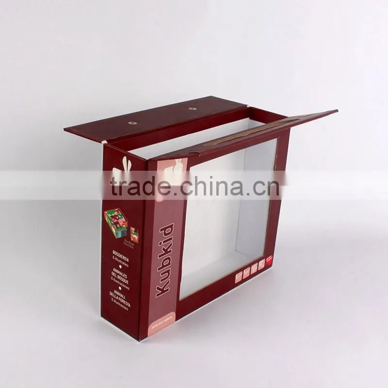 Custom toy folding paper gift box with handle