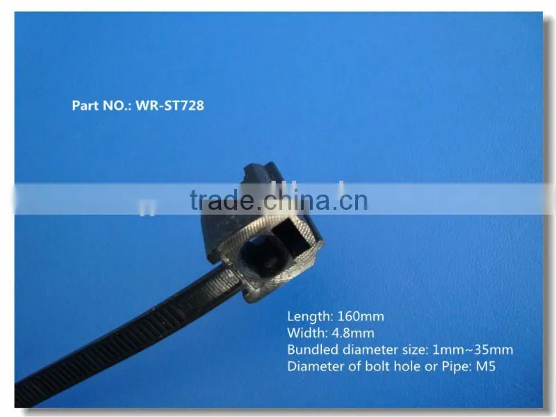 cable tie nylon releasable cable tie PA66 self-locking nylon cable tie