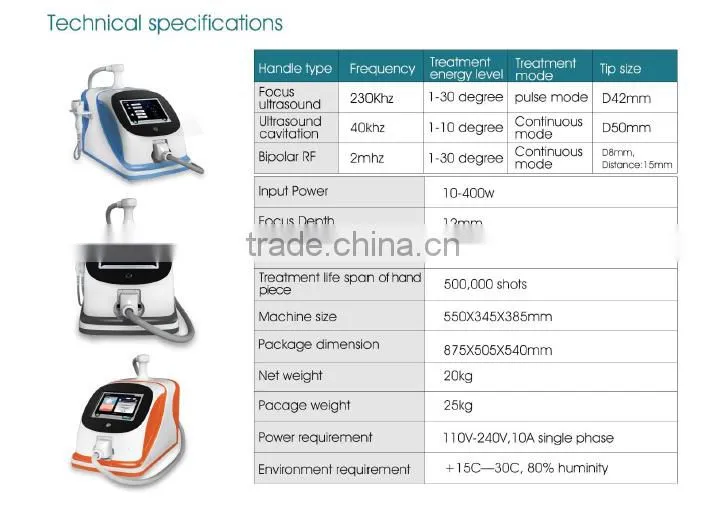 Professional high intensity focused ultrasound therapy beauty machine weight loss machine fat burning instrument