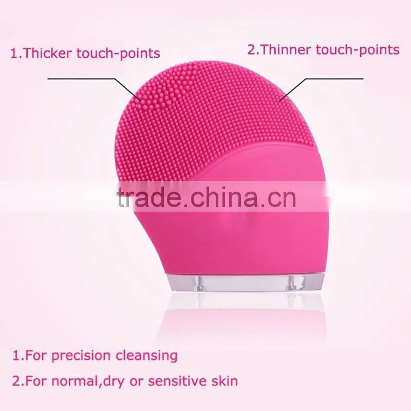 Travel use good quality silicone sonic vibration soft brush by women and man with CE certification