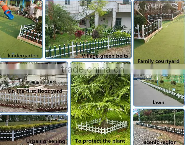 plastic galvanized steel garden fence outside pvc steel lawn fence