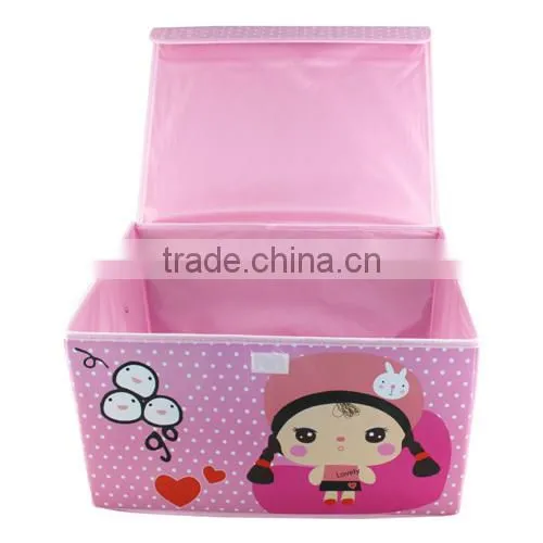 2014 Foldable Oxford Fabric Storage Box, Reusable economic wholesale collapsible badroom organizer(BBHT005)