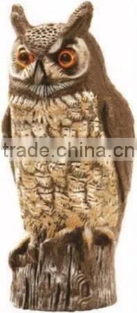 Decorative Outdoor Plastic Rotating head Bird Garden Owl