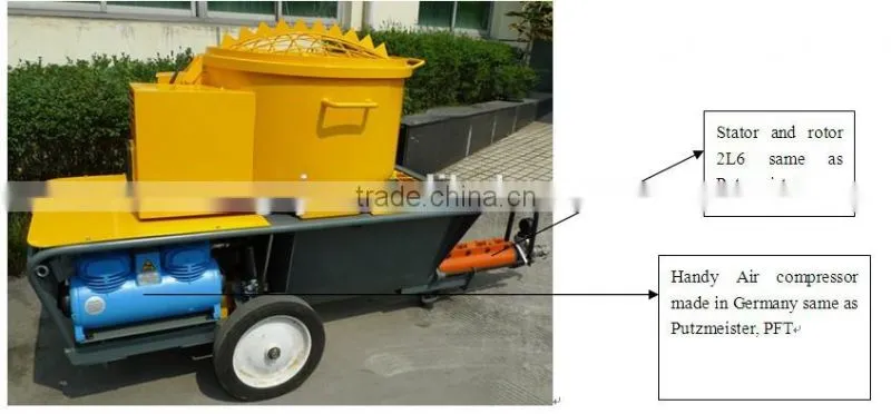 JP60-L refractory spraying machine design same as Putzmeister S5EV