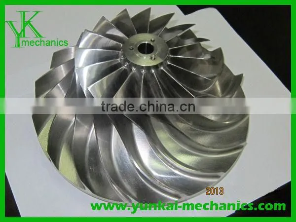 High precision cnc machining axial fan impeller, aluminum precision axial fan impeller