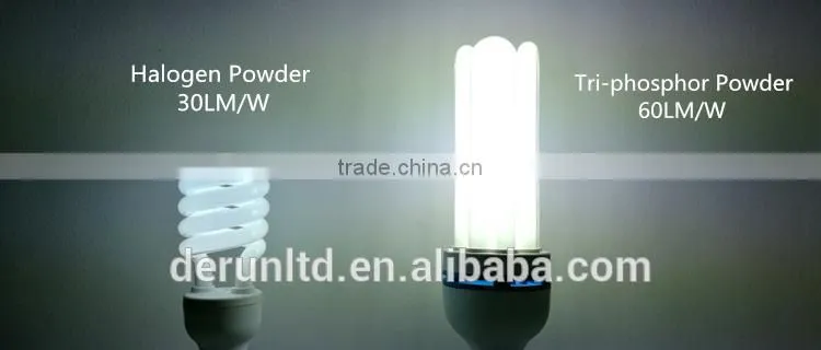 High lumen 4u cfl tri-phosphor tube 45w energy saving light bulbs 6400k lamp