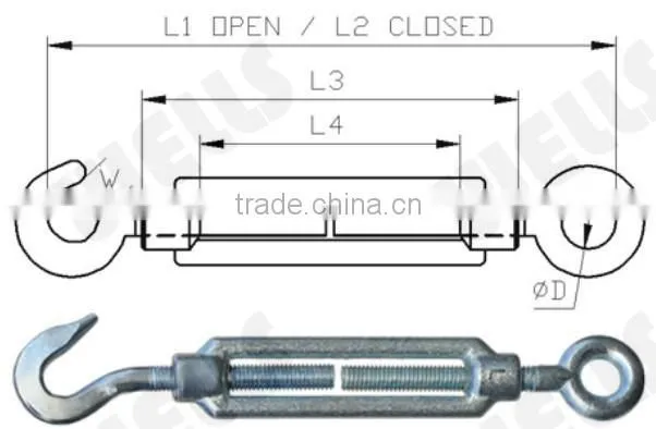 us type turnbuckle