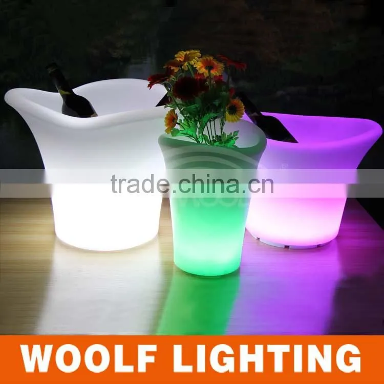 small decorative indoor light up flower pots