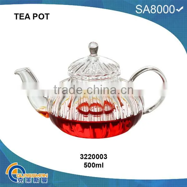 heat resistant glass teapot