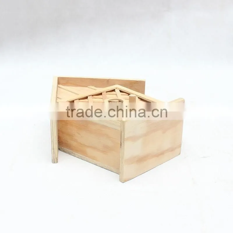 New Natural colour Wooden Bird House,Popular wooden bird house,Cheap