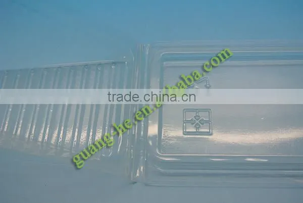 PLA clear plastic box for sandwich/clear plastic cake box