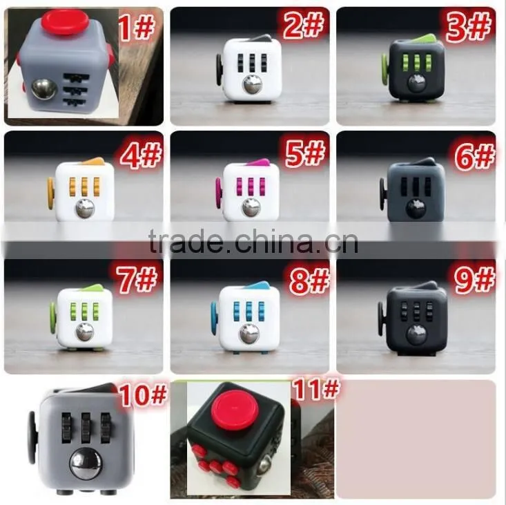 11 colors Magic Fidget a vinyl desk toy 2016 New Fidget anti irritability toy magic cobe Funny Christmas gift stock