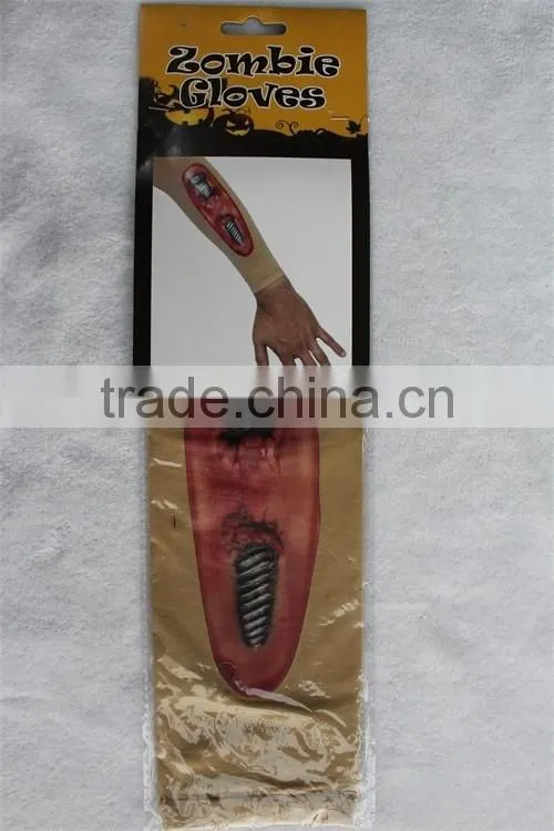 halloween horrible zombie gory long arm sleeve