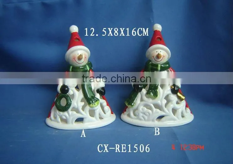 ceramic christmas set (christmas tree and snowman)-Ceramic Christmas Items