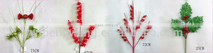 Cheap price linen poinsettia christmas decorations