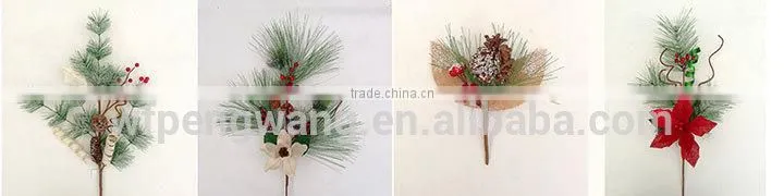 Cheap price linen poinsettia christmas decorations