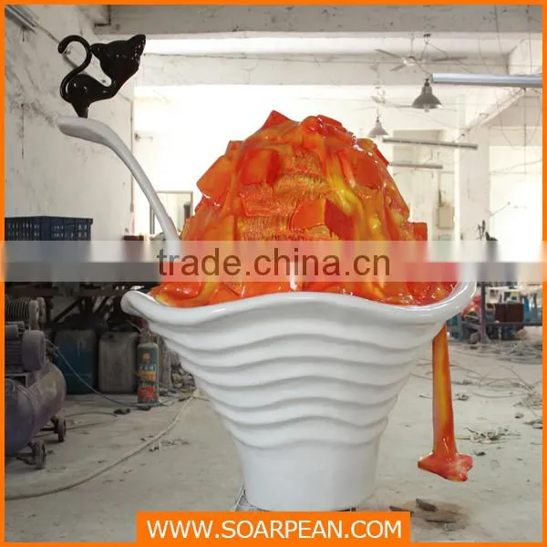 Fiberglass Window/Shop Display Statue Ice-cream Decoration Props