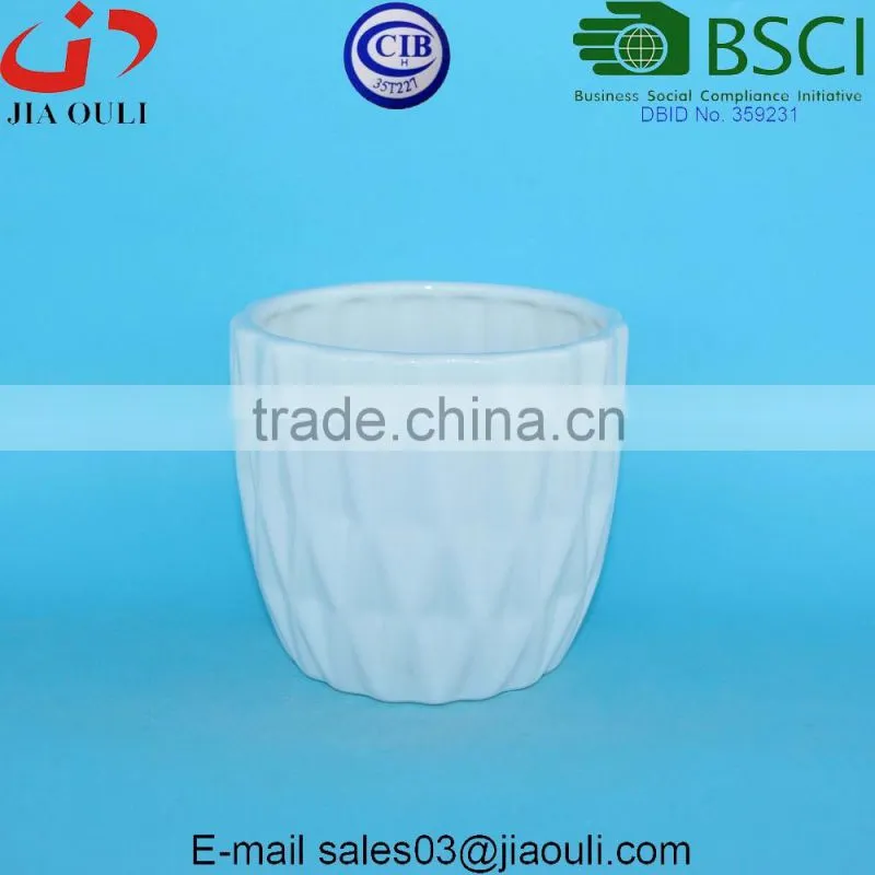 New color Marble design Ceramic planter pots square