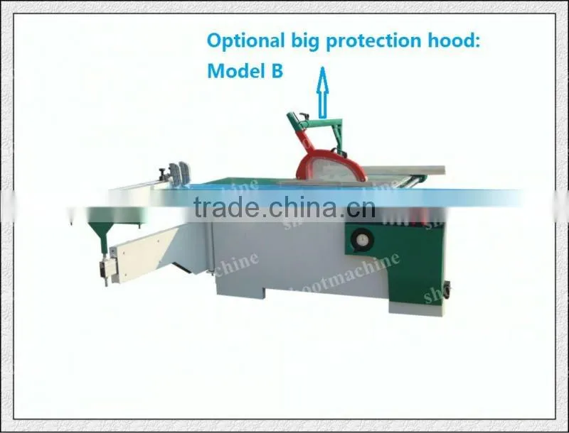 wood cutting panel saw SH6132TZG with Length of sliding table 3200x360mm and 4kw motor