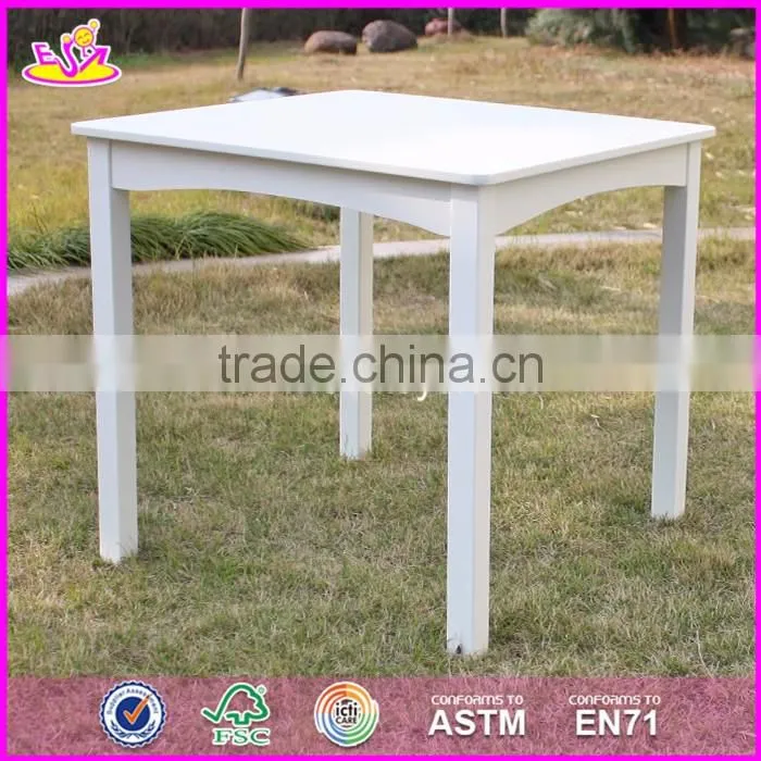 2017 New design nursery school colorful wooden kids table and chair set W08G223