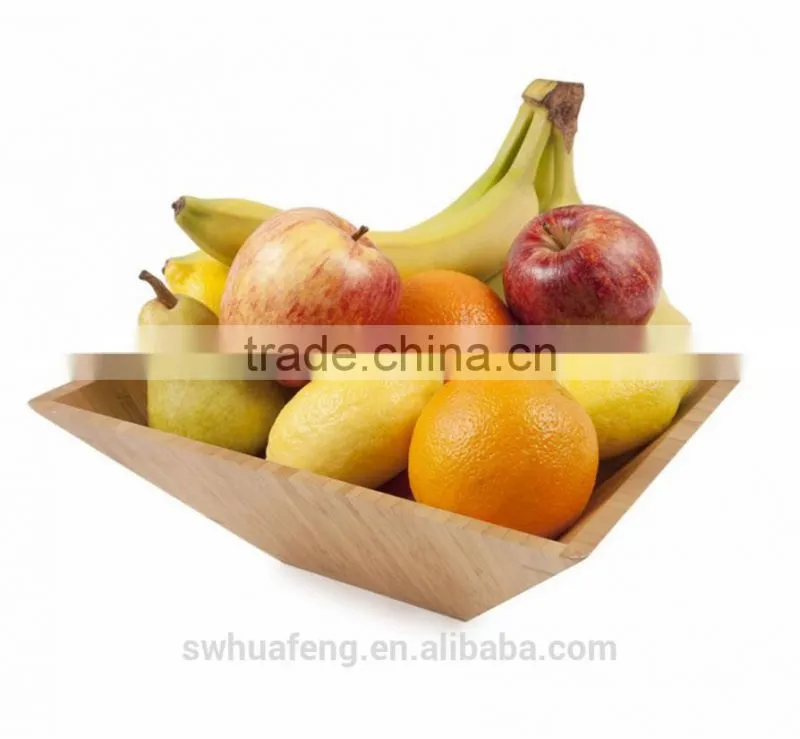 2017 Hot bamboo square salad bowl for fruit