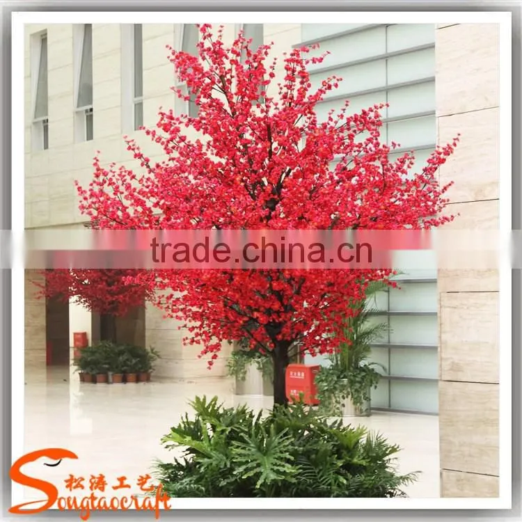 Hot sale artificial cherry tree decoration indoor fake tree artificial pink cherry treeerry blossom tree