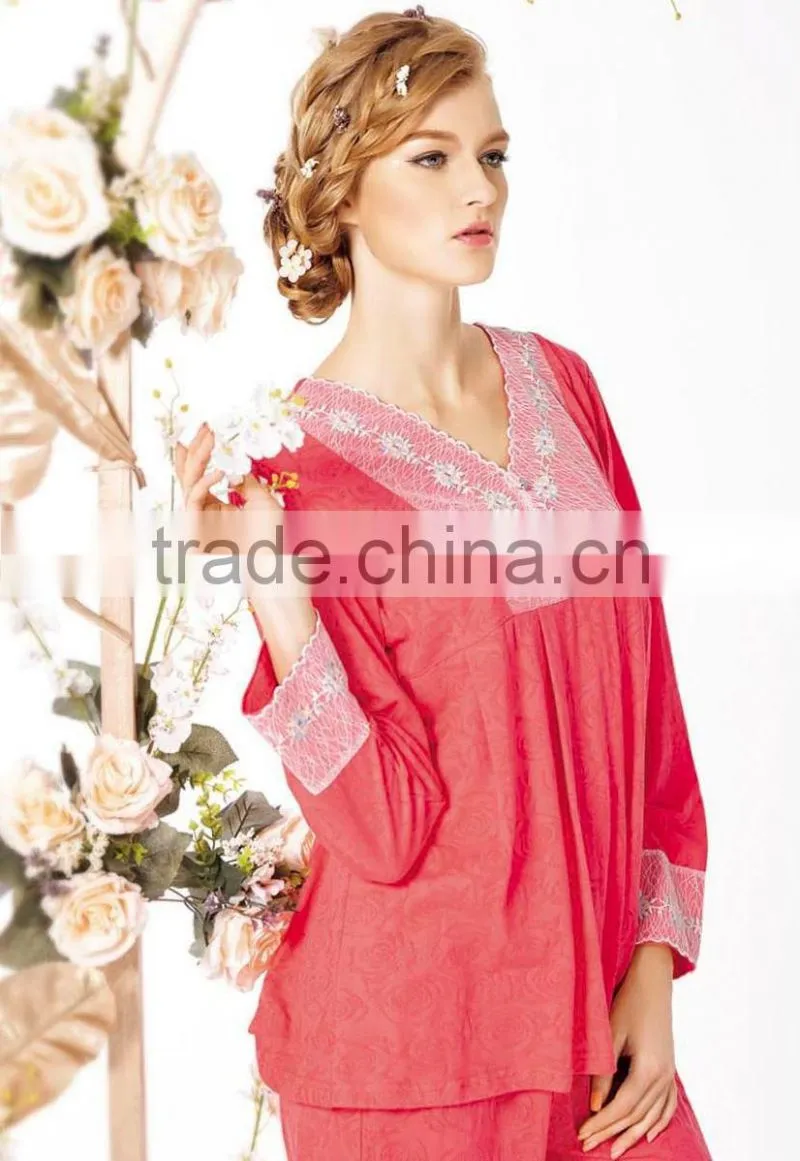 Flame Knitting Fabric for women Pajama/T-shirt