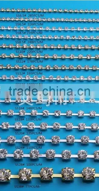 rhinestone cup chain trimmings 10 yards one cup chain roll