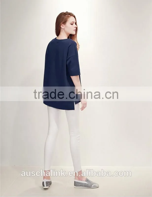 hot sale high quality girls 100% organic cotton white t shirt