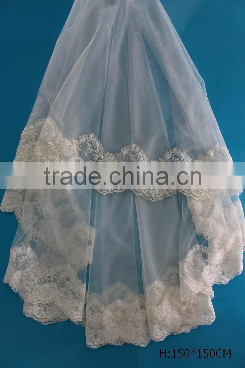 wedding decoration material face veil, cathedral wedding veil