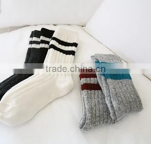 men thermal thin socks with melanged yarn double cylinder