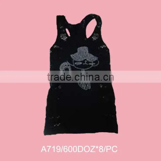 Women's Fashion Beaded Lace Top Cami Tank