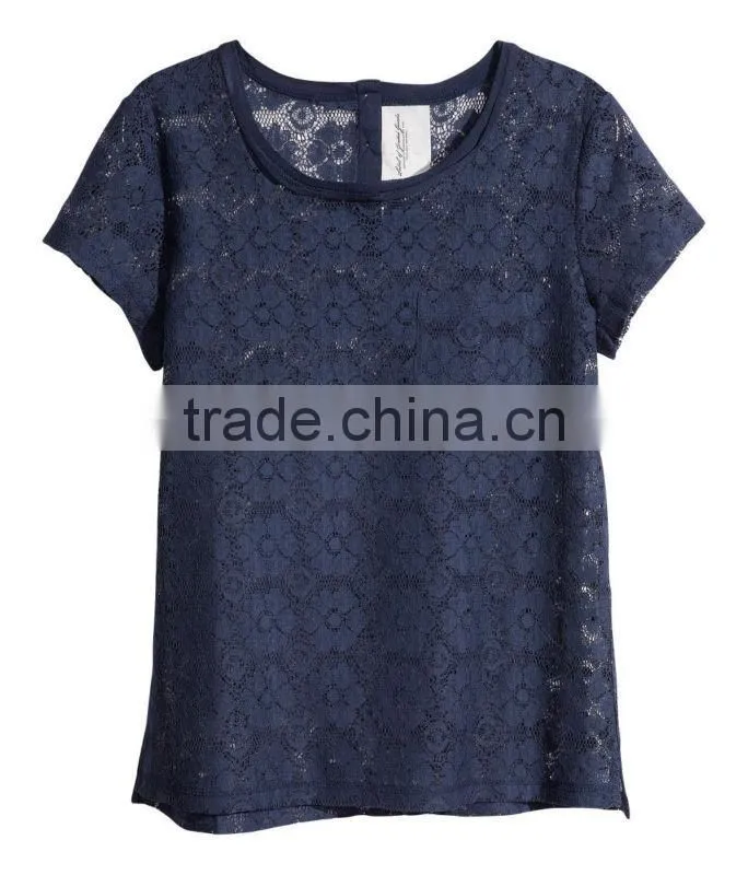 Ladies Short Sleeve Lace Top
