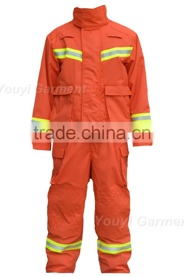 High Vis Orange Cotton reflective safety fire fighter clothing
