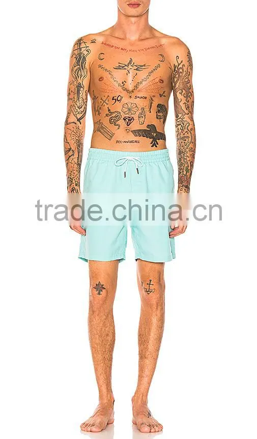 High quality custom embroidery pattern plain men swim short & beach shorts & board shorts