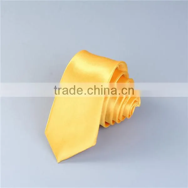Polyester Necktie Golden Yellow Classic Neckties