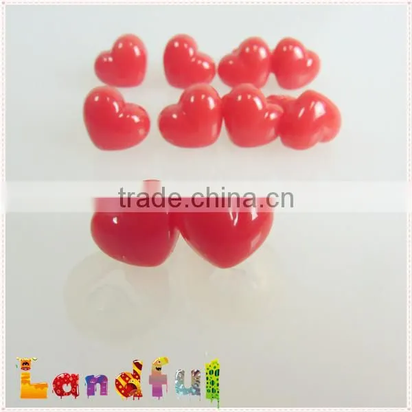 Plastic Red Safety Heart Nose for Stuffed Bear Crochet Dolls