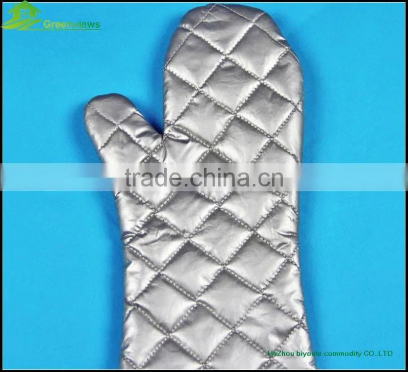 High quality extra long silicone oven mitts heat protective glove with cotton