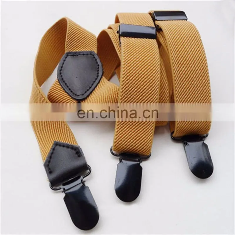 Wholesale Plain colorful metal clips suspenders
