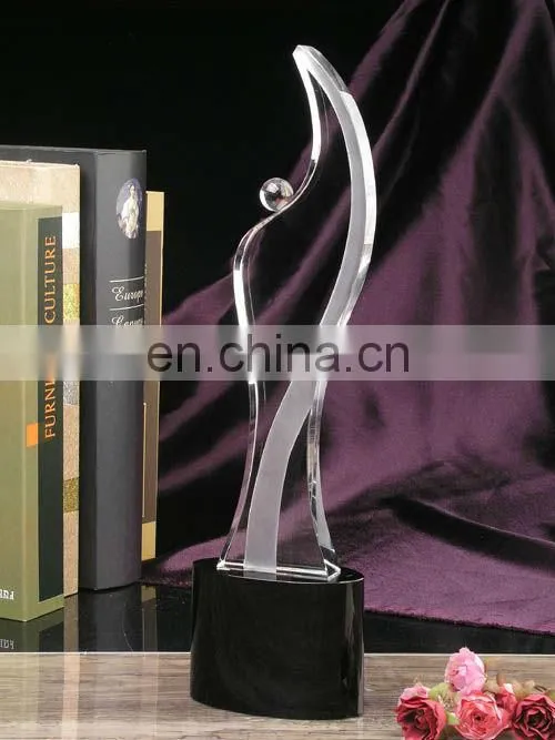 crystal football trophy cup