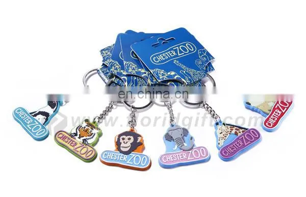 Newest design custom logo soft pvc keyrings with good selling