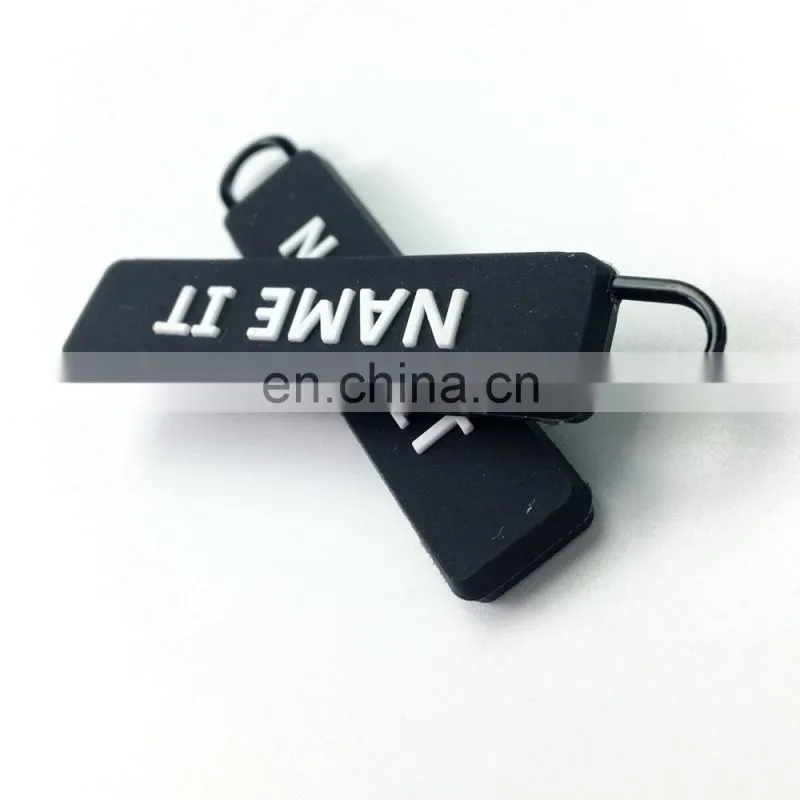 china suppliers custom pvc rubber zipper pullers
