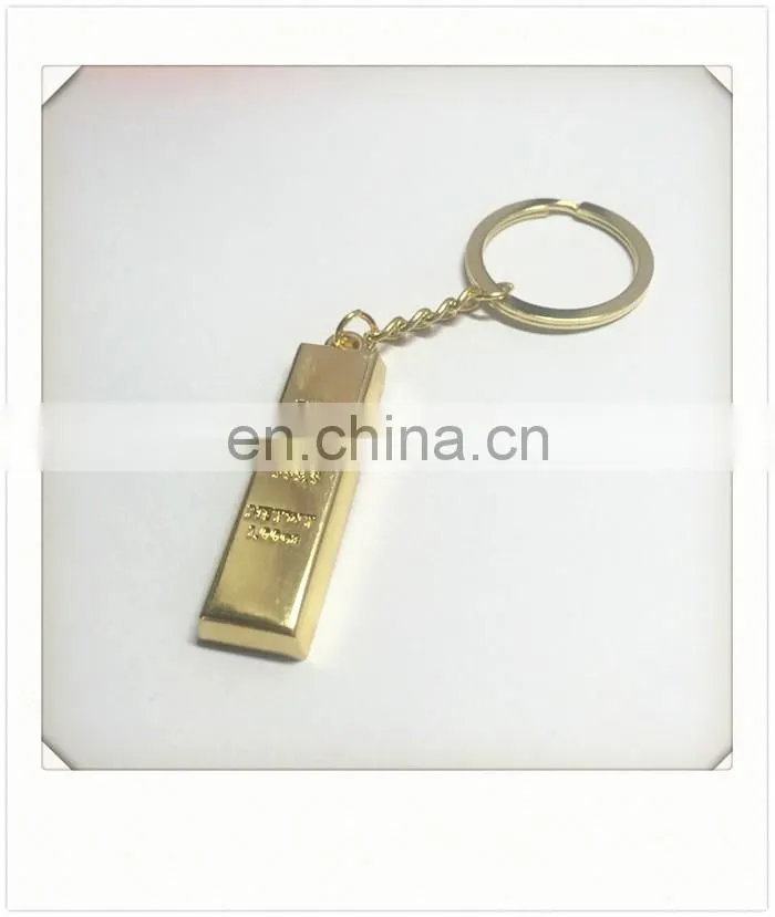 Gold plated promotional metal keychains