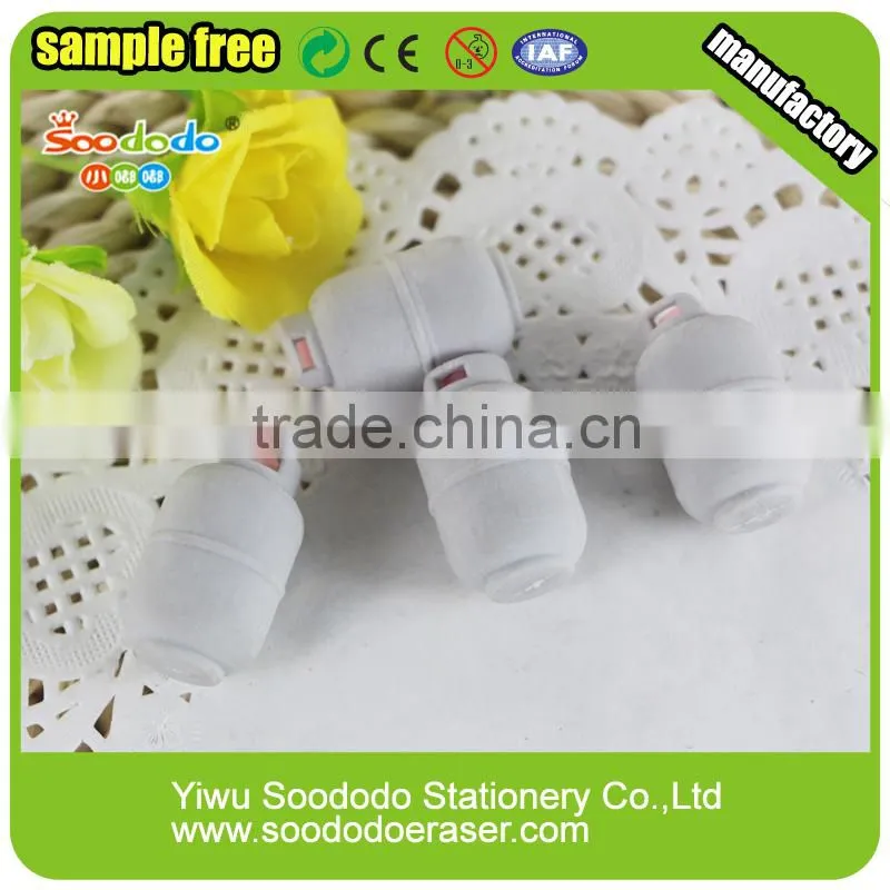 3d pvc rubber toy excavator eraser