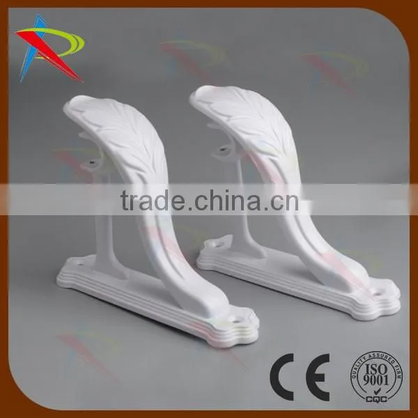 100% Non-rust durable double curtain bracket/ wall pole brackets /black double curtain bracket